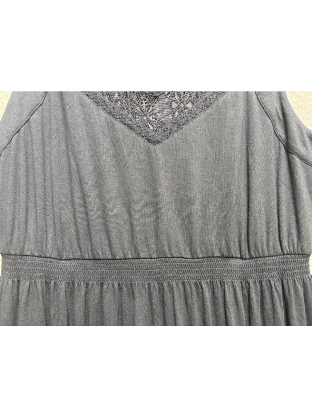 Soma Women's Dress Large Large Black Embroidered Long Sleeveless Rayon Blend NWT - Picture 4 of 13